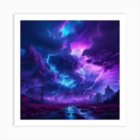 Lightning In The Sky 1 Art Print