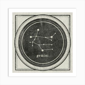 Zodiac Gemini Art Print