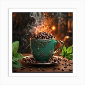 Coffee Cup With Steam 4 Art Print
