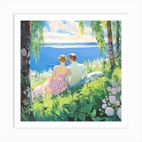 Summer Riverside Art Print