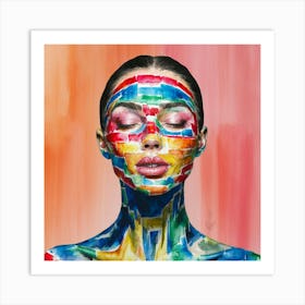 'Colorful Woman' 1 Art Print