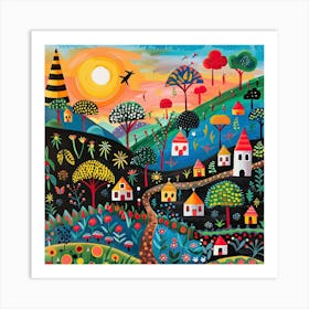 Kids Travel Illustration Kenya 3 Art Print