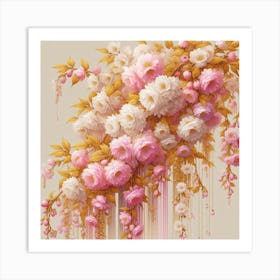 Pink Flowers Art Print