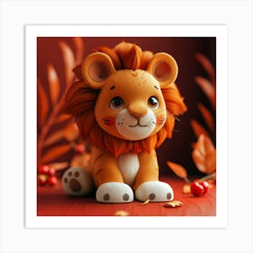 Lion Figurine Art Print