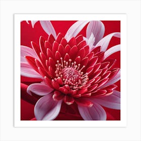 Red Chrysanthemum Art Print