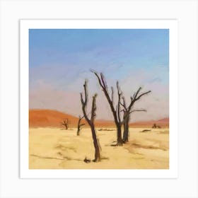 Dead Trees In The Desert Art Print