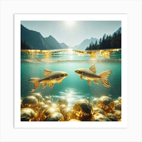 Golden fish 2 Art Print