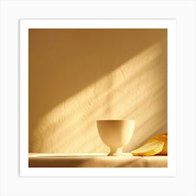 Bread And Cup Art Print