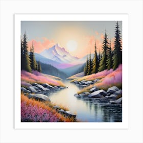 Mountain landscape 4 Art Print