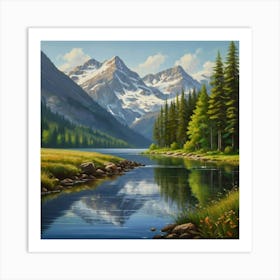 Mountain Lake 10 Art Print