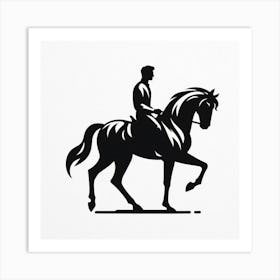 A man riding a horse 9 Art Print