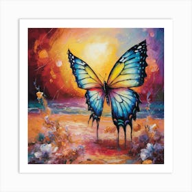 Butterfly On The Beach 7 Art Print