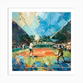 A Tennis Tournament Oil Painting Illustration 1718671492 2 Art Print