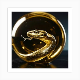 Gold Snake 1 Art Print