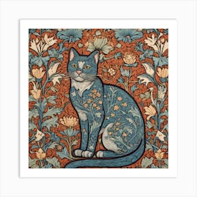 william morris cat Art Print