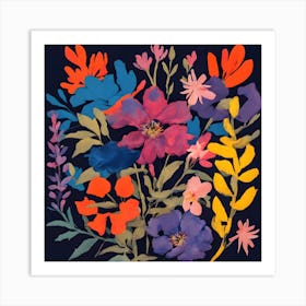 Bright Floral Print Art Print