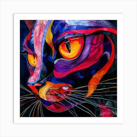 Kitty Zoom - Abstract Cat Art Print