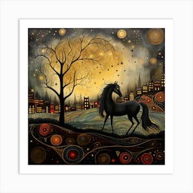 Night Horse Art Print