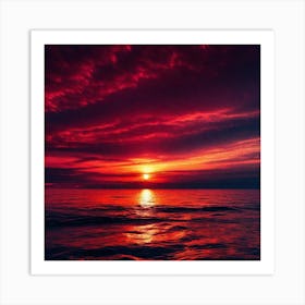 Sunset Over The Ocean 181 Art Print