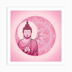 Buddha In Pink 1 Art Print