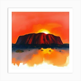 Uluru Art Print