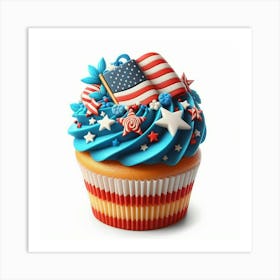 Patriotic Cupcake Art Print