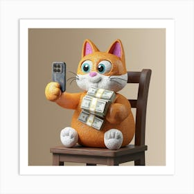 A 3d Render Of A Mosaic Of An Orange Cat 8dkocmcyrai8o7wt01phhg Sje4uyevt8qidivefwvmgq Poster