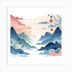 Chinese Landscape Painting 2 Art Print