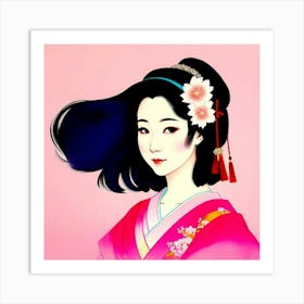 Embodying Elegance: The Soul of a Geisha Art Print