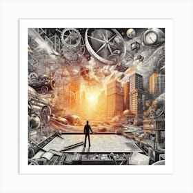 Futuristic Cityscape Art Print