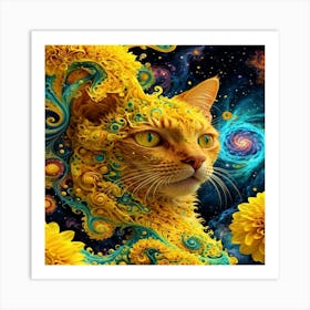 Yellow Cat Art Print