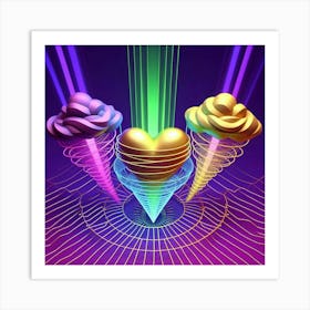 Rainbow Heart Art Print