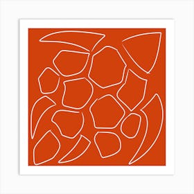 Orange Turtle Art Print