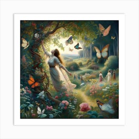 Butterfly Garden Art Print