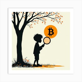 Bitcoin In The Fall Art Print