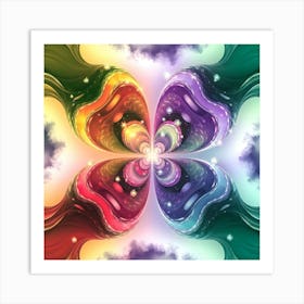 Rainbow Flower Art Print