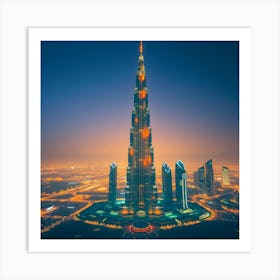 Dubai Burj Khalifa Art Print