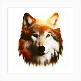 Wolf Portrait Art Print