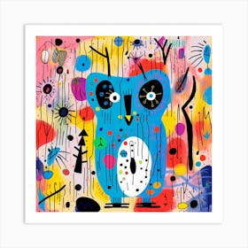 Owl colorful Art Print