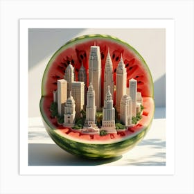 watermelon city Art Print