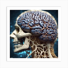 Anatomy Of The Human Brain 1 Art Print