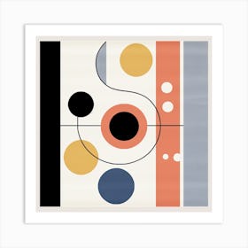 Circles Rhapsody: Mid Century Abstract Art Print