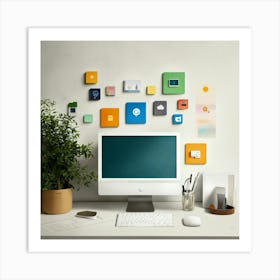 A Photo Of A Computer Desktop With Several Icons O (2) Art Print