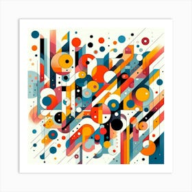 Abstract modernist colorful spots Art Print