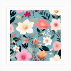 Floral Pattern 2 Art Print