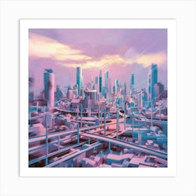 Futuristic Cityscape 20 Art Print