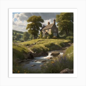 Cottage In The Countryside Art Print