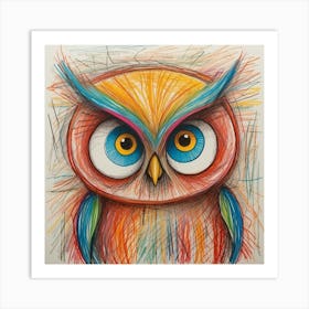 Colorful Owl 7 Art Print