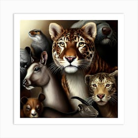 Group Of Animals 2 Art Print