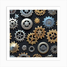 Gears And Gears 22 Art Print